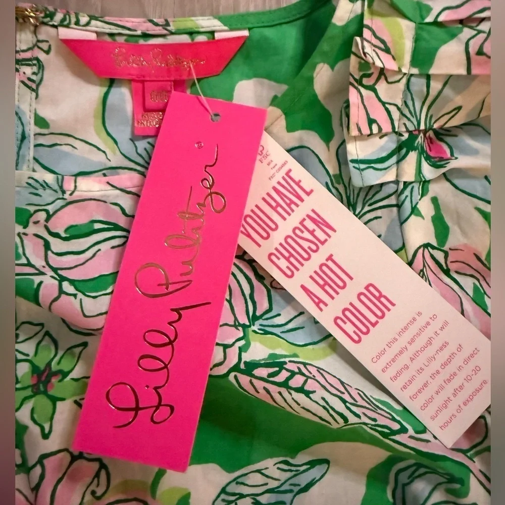Lilly Pulitzer Barbara Top | Spearmint Blossom Views | NWT Size 00